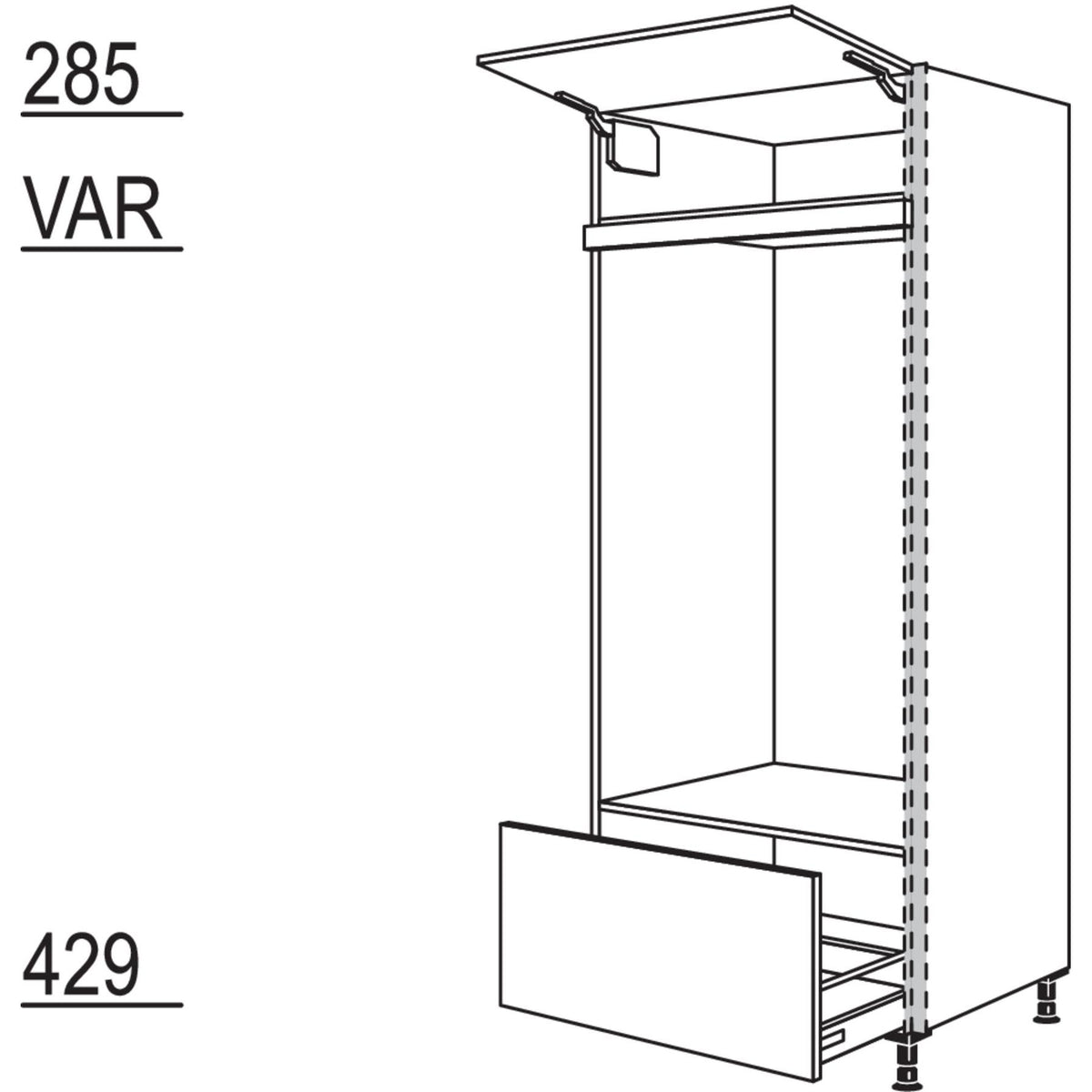 Nobilia XL-Geraete-Umbau Doppel- Backofen NGSDAODA76-1X 31969