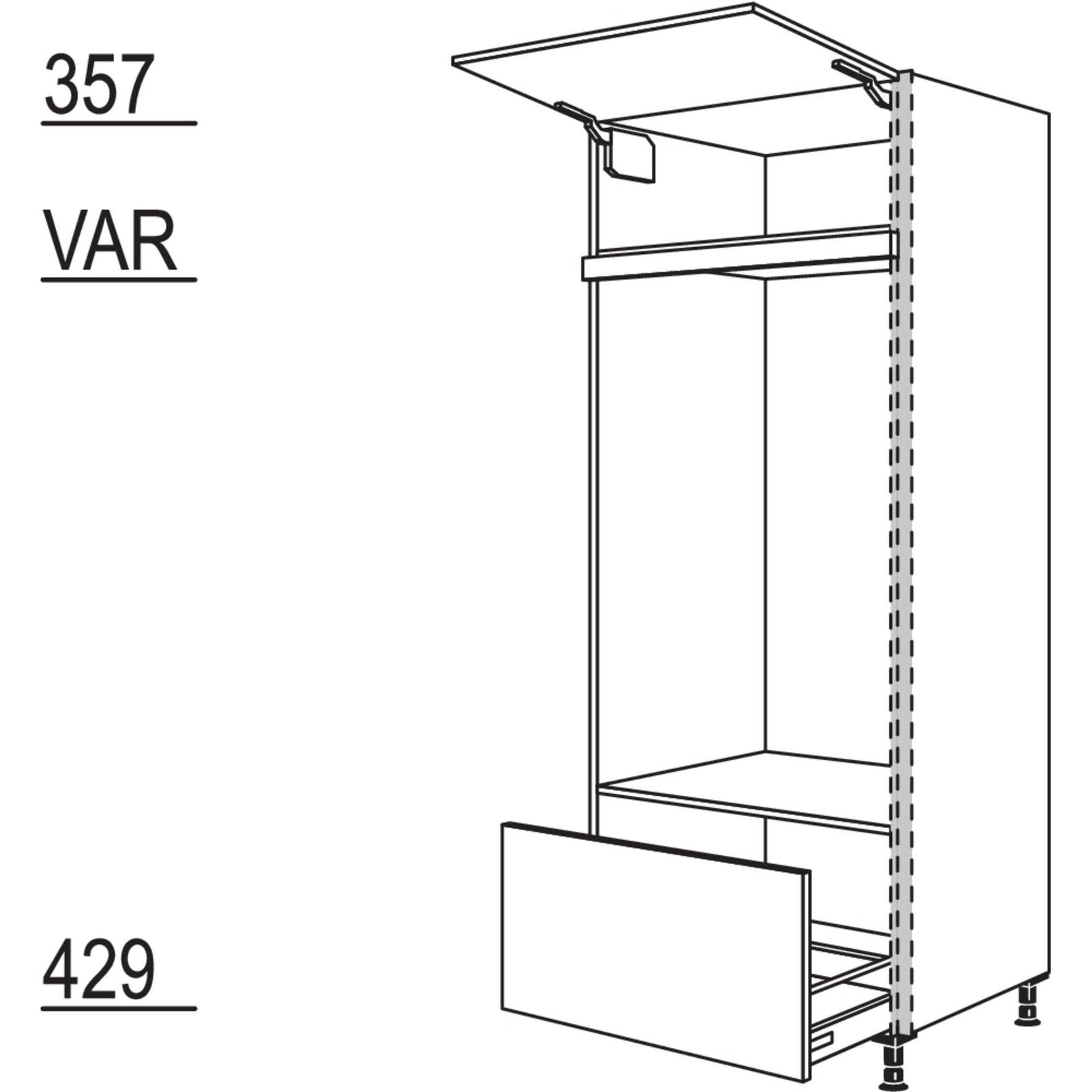 Nobilia XL-Geraete-Umbau Doppel-Backofen NGSDAODA76-2X 45969