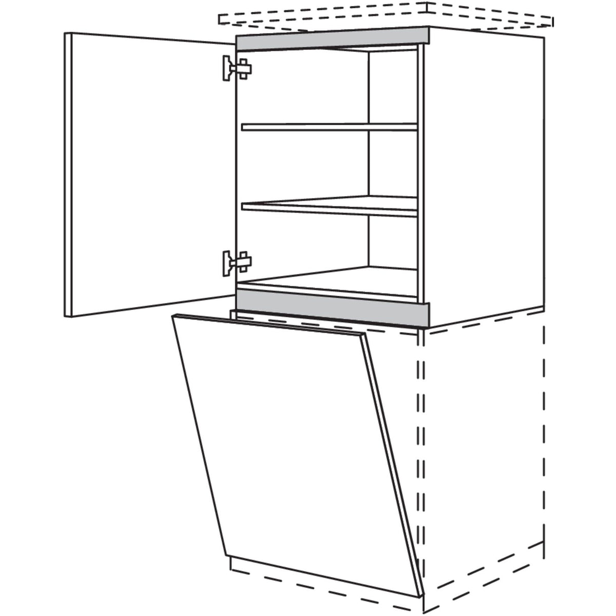 Nobilia XL-Geraete-Umbau Geschirrspueler fuer Geraetehoehe- 805 - 865 mm NGGSP60-X 58819