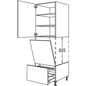 Nobilia XL-Geraete-Umbau Geschirrspueler geeignet fuer Nischenhoehe- 825 mm - GDGSP45-1X 34875