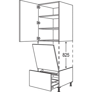 Nobilia XL-Geraete-Umbau Geschirrspueler geeignet fuer Nischenhoehe- 825 mm - GDGSP60-2X 41876