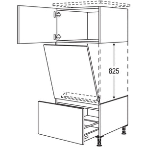 Nobilia XL-Geraete-Umbau Geschirrspueler geeignet fuer Nischenhoehe- 825 mm - GDGSP60-X 34536