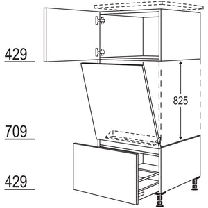 Nobilia XL-Geraete-Umbau Geschirrspueler geeignet fuer Nischenhoehe- 825 mm - GDGSP60-X 34536