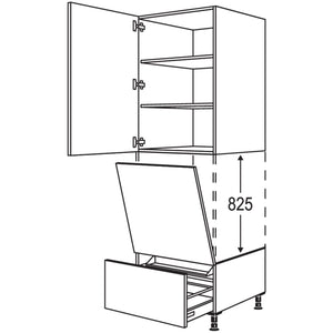 Nobilia XL-Geraete-Umbau Geschirrspueler geeignet fuer Nischenhoehe- 825 mm - GGSP60-1X 31813