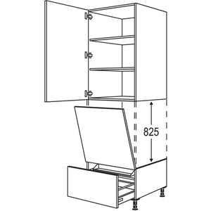 Nobilia XL-Geraete-Umbau Geschirrspueler geeignet fuer Nischenhoehe- 825 mm - GGSP60-2X 41813