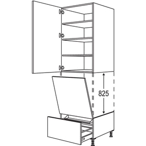 Nobilia XL-Geraete-Umbau Geschirrspueler geeignet fuer Nischenhoehe- 825 mm - GGSP45-3X 51812