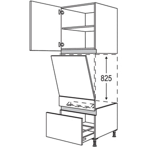 Nobilia XL-Geraete-Umbau Geschirrspueler geeignet fuer Nischenhoehe- 825 mm - NGGSP60-1X 33330