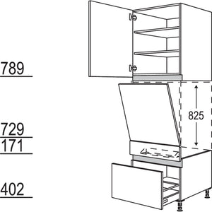 Nobilia XL-Geräte-Umbau Geschirrspüler geeignet für Nischenhöhe- 825 mm - NGGSP60-2X 42330
