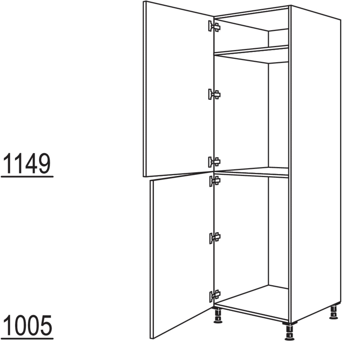 Nobilia XL-Geraete-Umbau Kuehl- und Gefrierautomat G88-88-2X 40834