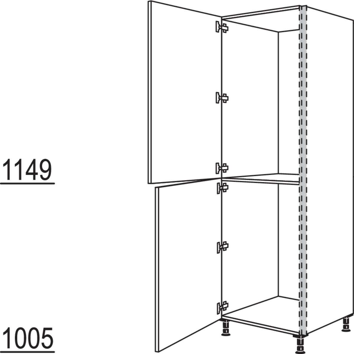 Nobilia XL-Geraete-Umbau Kuehl- und Gefrierautomat NGS88-88-2X 45974