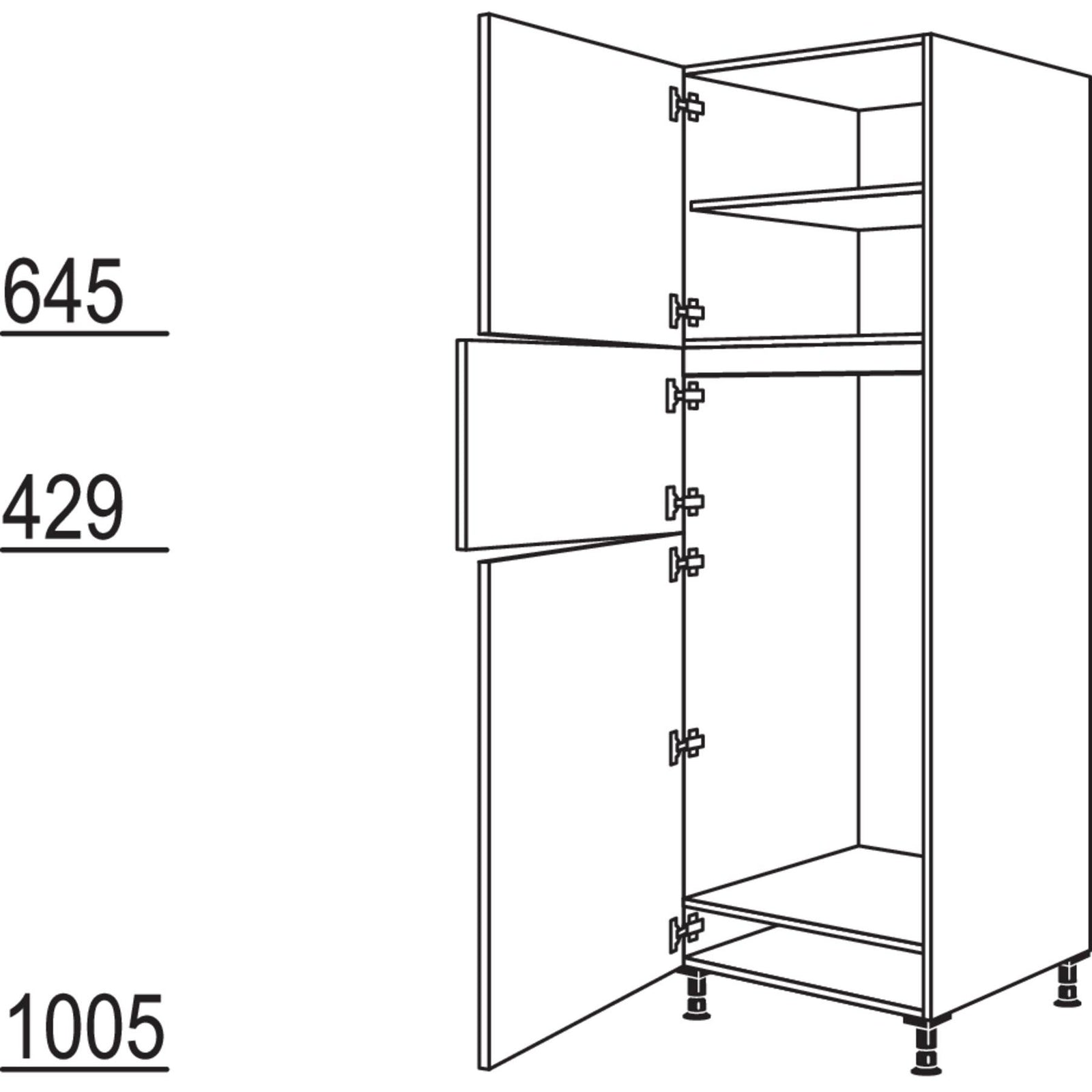 Nobilia XL-Geraete-Umbau Kuehl-Gefrierautomat G123G-1X 30863