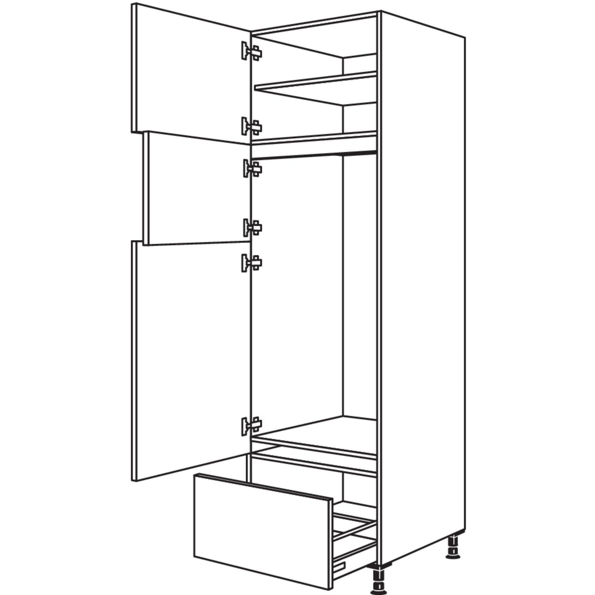 Nobilia XL-Geraete-Umbau Kuehl-Gefrierautomat G123GA-3X 53864