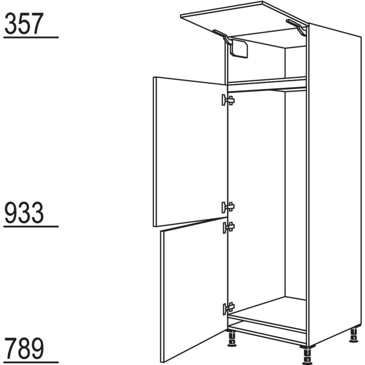 Nobilia XL-Geraete-Umbau Kuehl-Gefrierautomat GD145-1X 30869