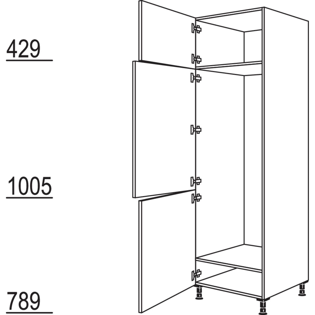 Nobilia XL-Geraete-Umbau Kuehl-Gefrierautomat GD158-3X 53872