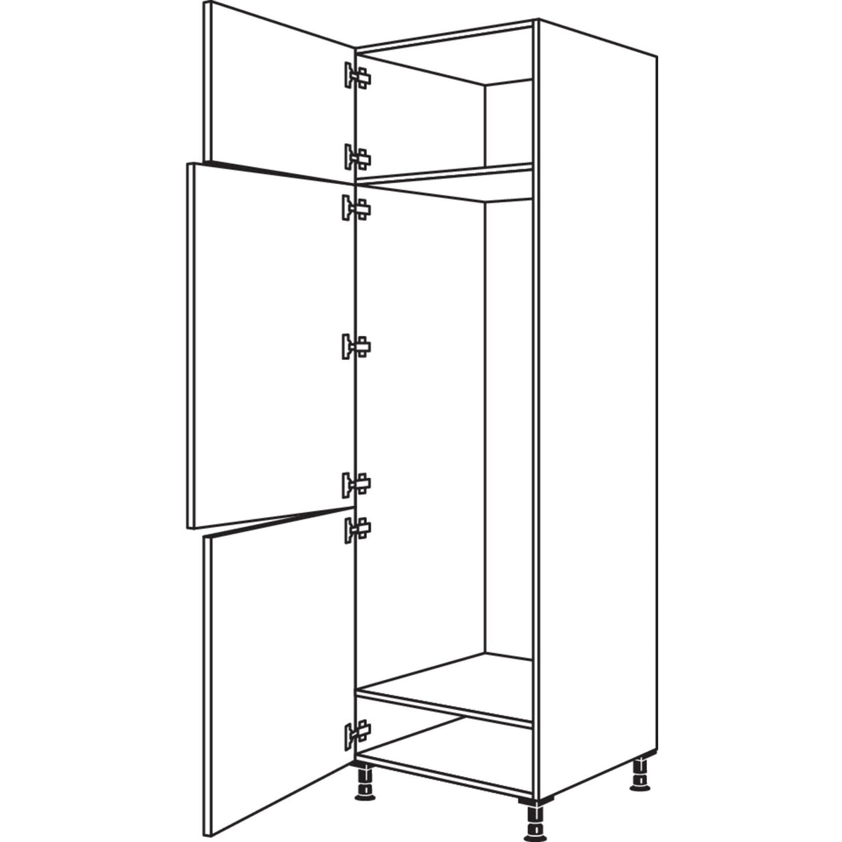 Nobilia XL-Geraete-Umbau Kuehl-Gefrierautomat GD158-3X 53872