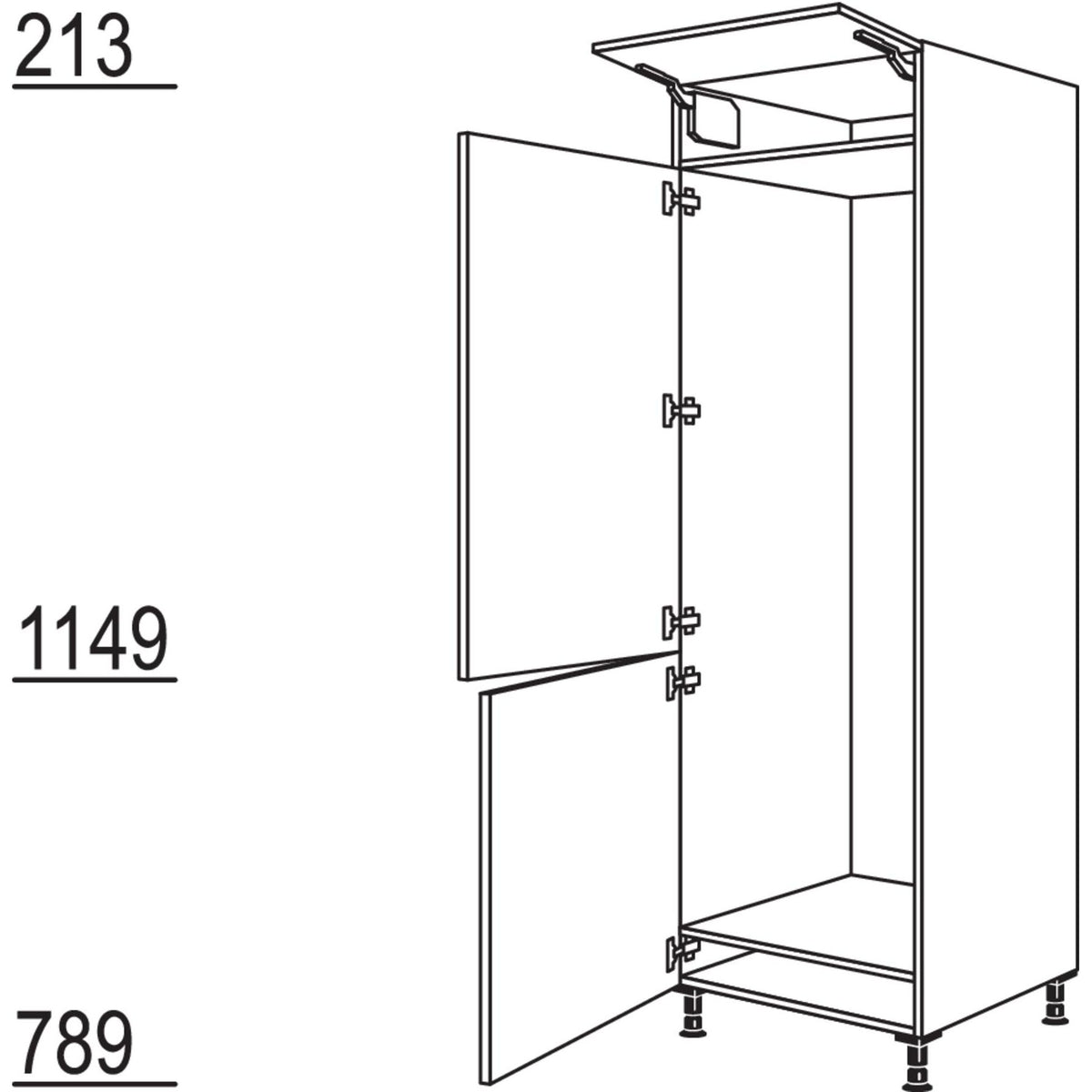 Nobilia XL-Geraete-Umbau Kuehl-Gefrierautomat GD178-2X 41873