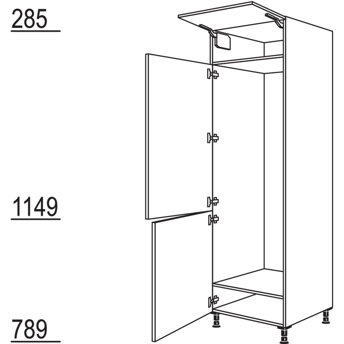 Nobilia XL-Geraete-Umbau Kuehl-Gefrierautomat GD178-3X 53873