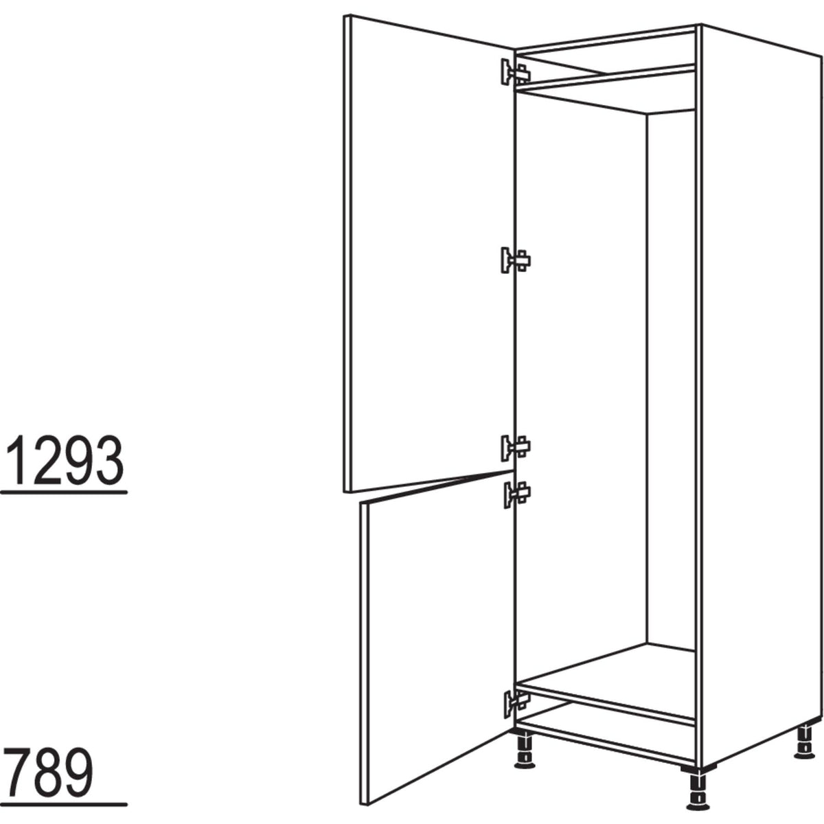 Nobilia XL-Geraete-Umbau Kuehl-Gefrierautomat GD194-1X 34874