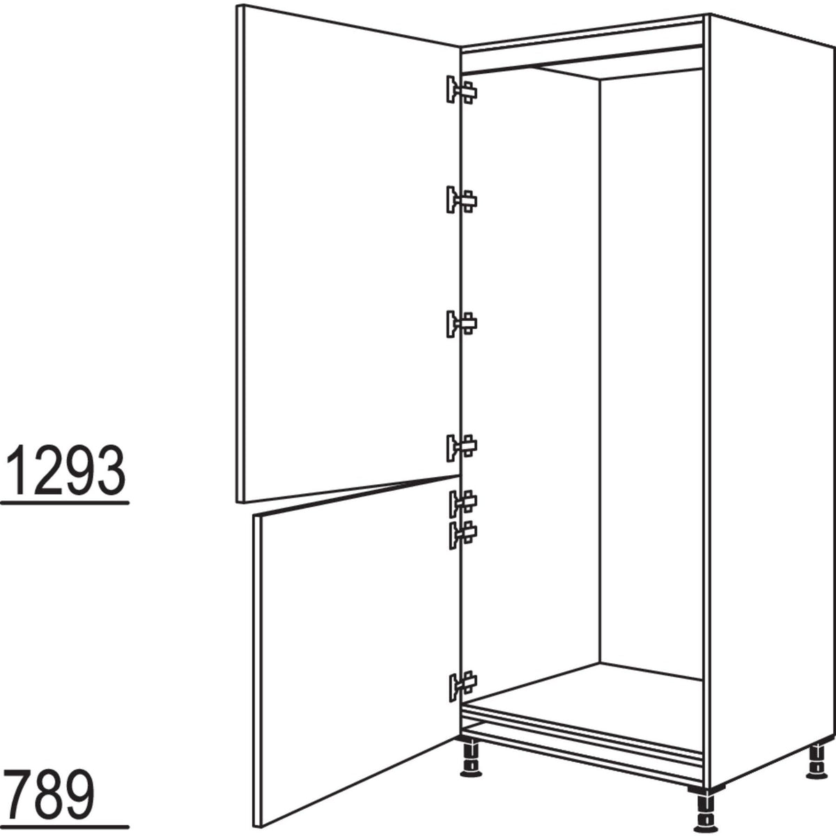 Nobilia XL-Geraete-Umbau Kuehl-Gefrierautomat GD194-76-1X 31805