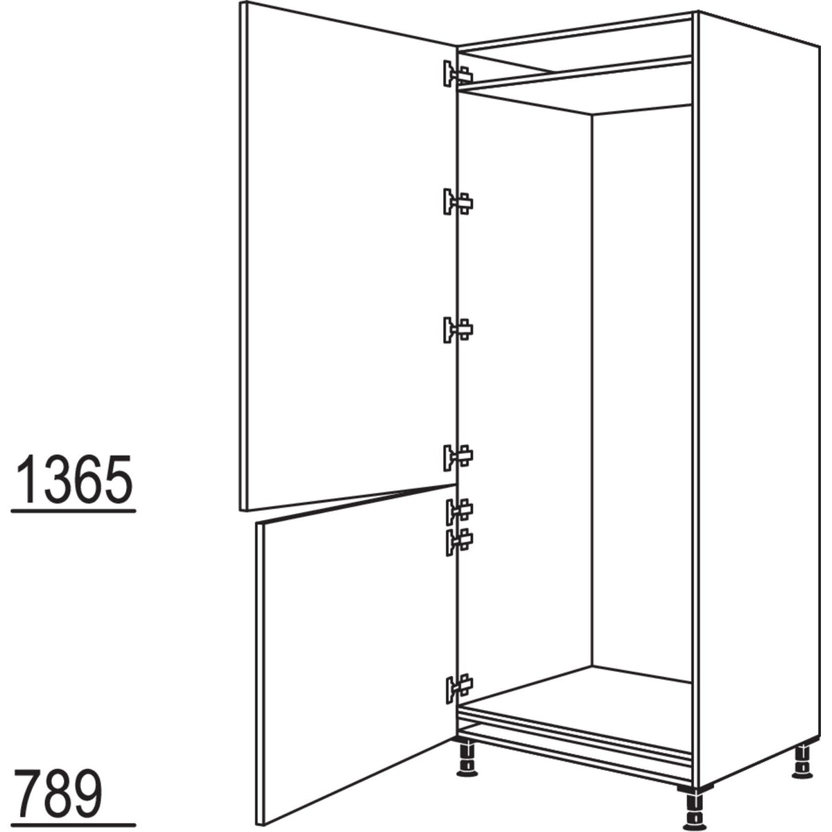 Nobilia XL-Geraete-Umbau Kuehl-Gefrierautomat GD194-76-2X 41816