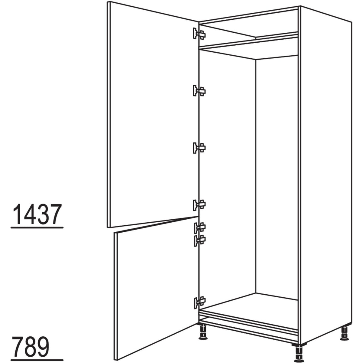 Nobilia XL-Geraete-Umbau Kuehl-Gefrierautomat GD194-76-3X 53802