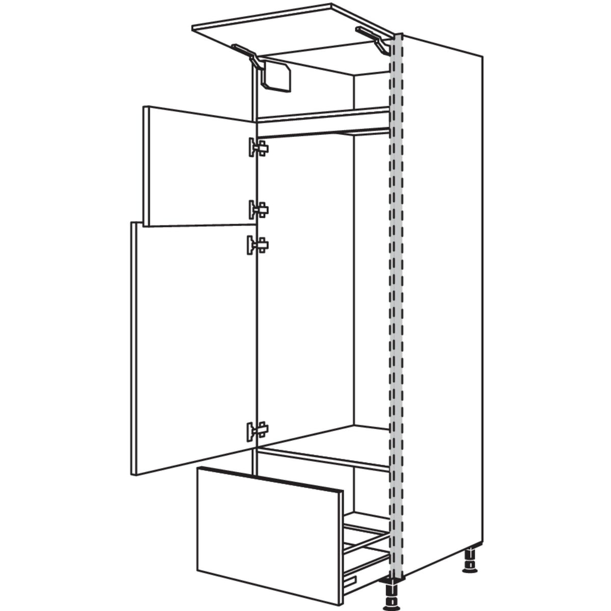 Nobilia XL-Geraete-Umbau Kuehl-Gefrierautomat NGS123GA-1X 31987