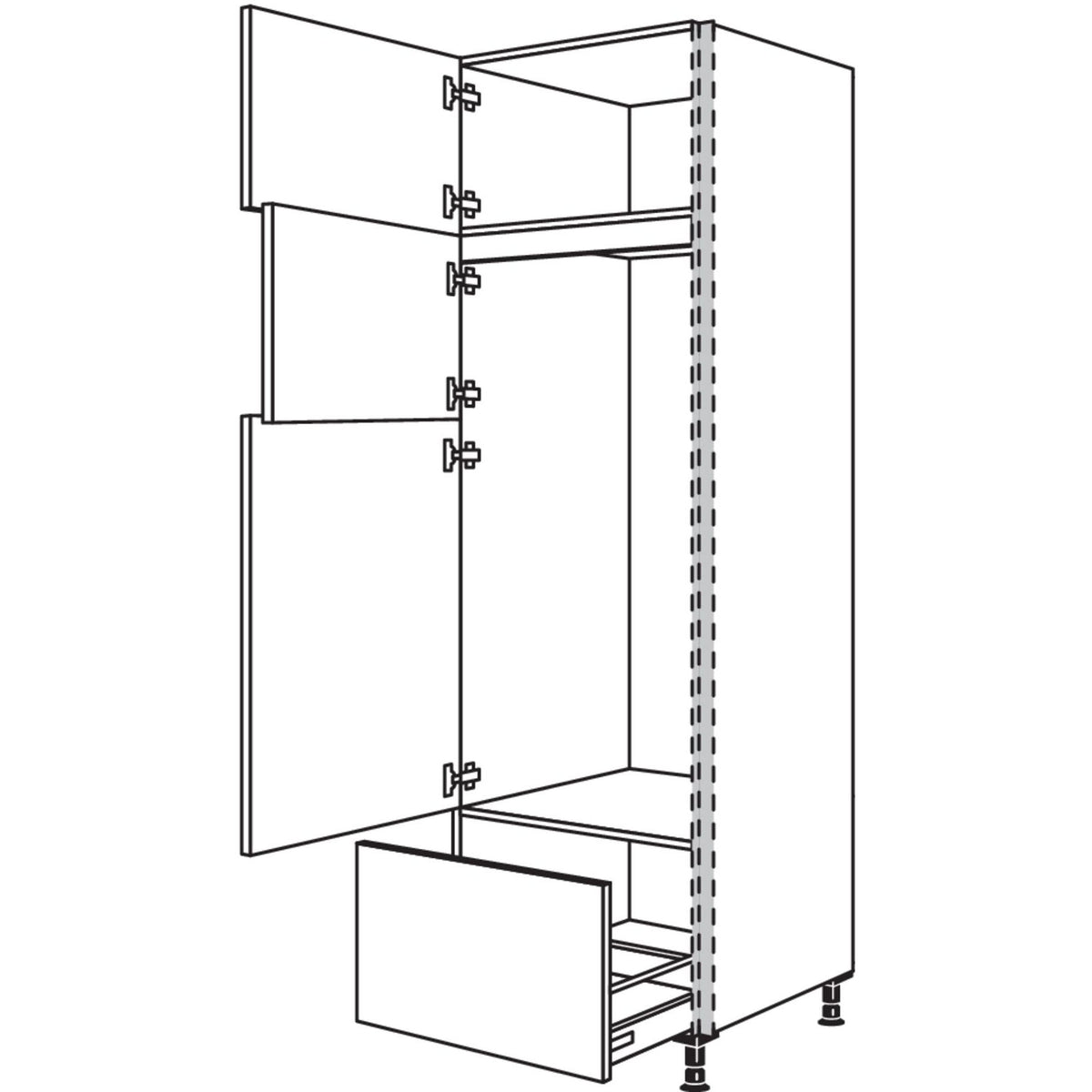 Nobilia XL-Geraete-Umbau Kuehl-Gefrierautomat NGS123GA-3X 56987
