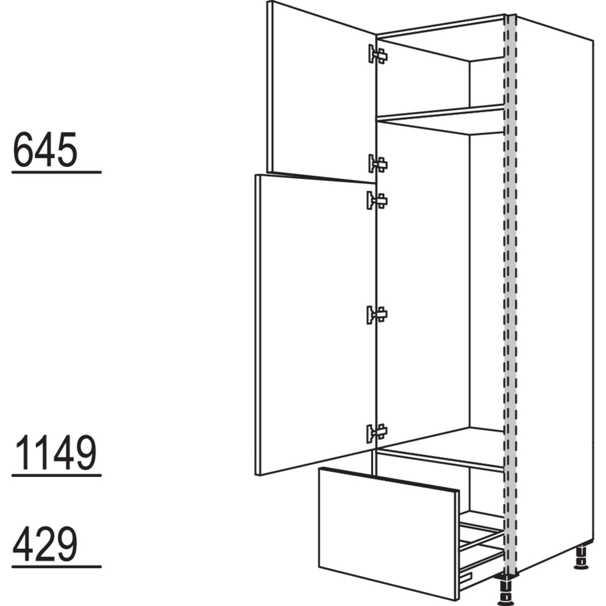 Nobilia XL-Geraete-Umbau Kuehl-Gefrierautomat NGS145A-3X 56991