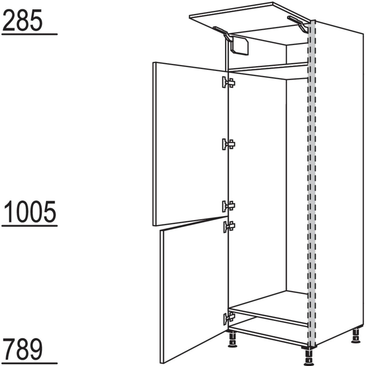 Nobilia XL-Geraete-Umbau Kuehl-Gefrierautomat NGS158-1X 33992