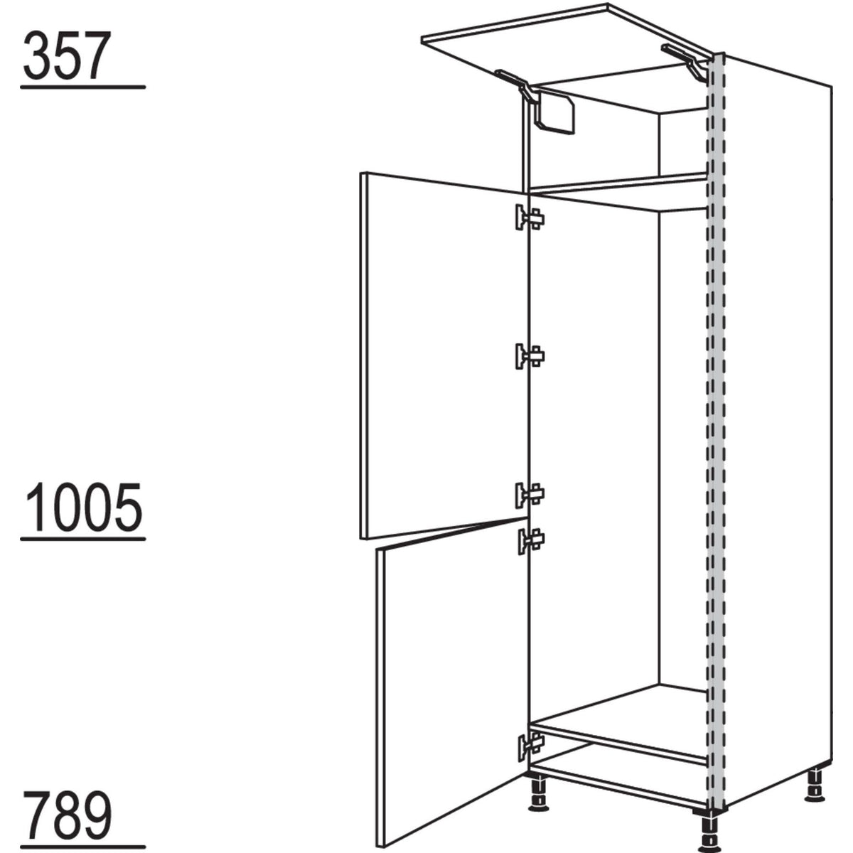 Nobilia XL-Geraete-Umbau Kuehl-Gefrierautomat NGS158-2X 45992