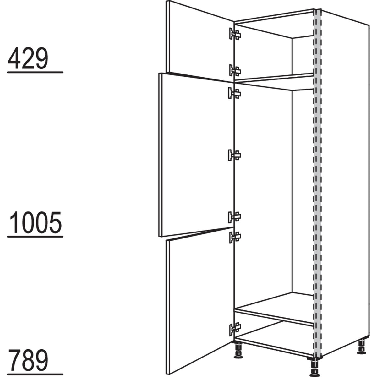 Nobilia XL-Geraete-Umbau Kuehl-Gefrierautomat NGS158-3X 56992