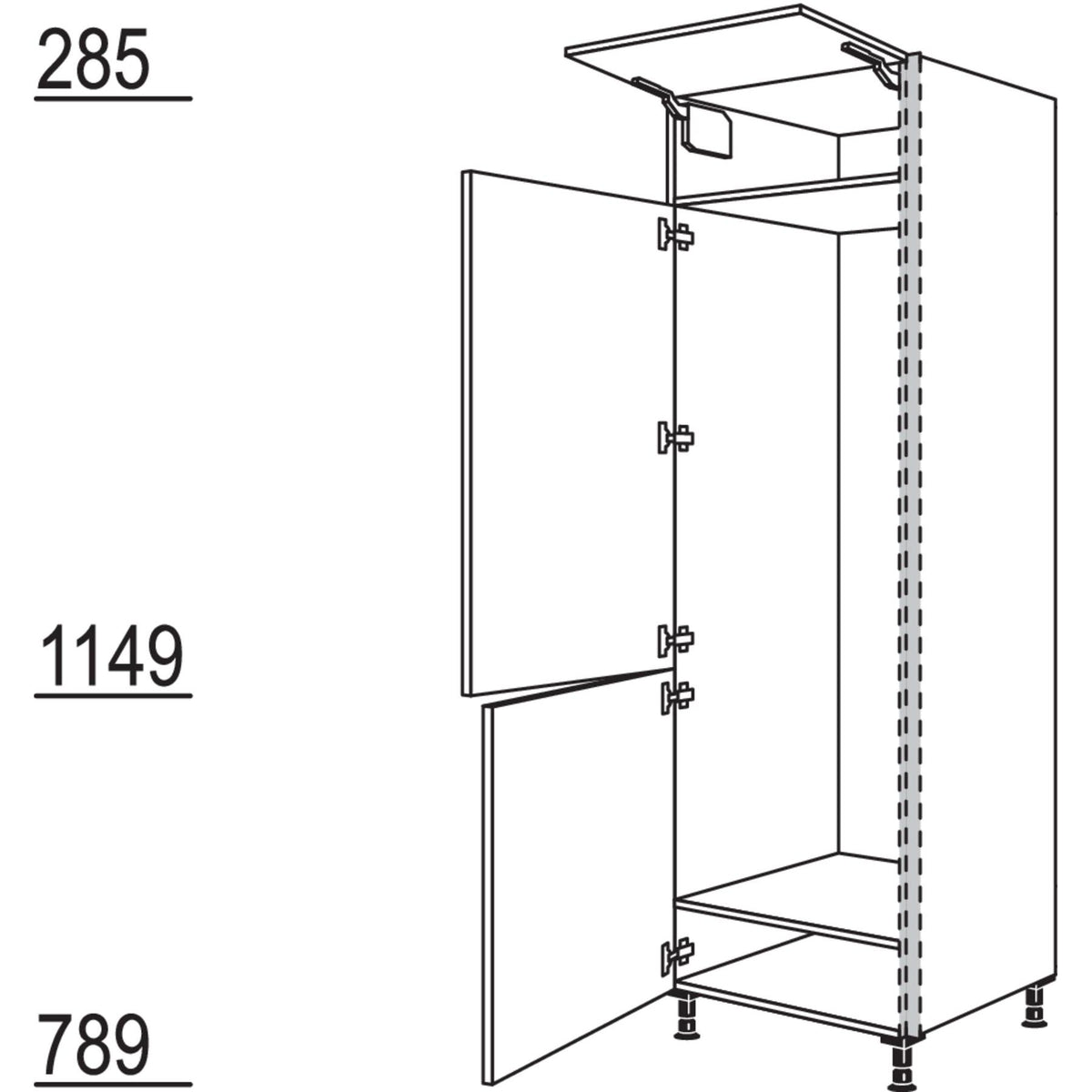 Nobilia XL-Geraete-Umbau Kuehl-Gefrierautomat NGS178-3X 56993