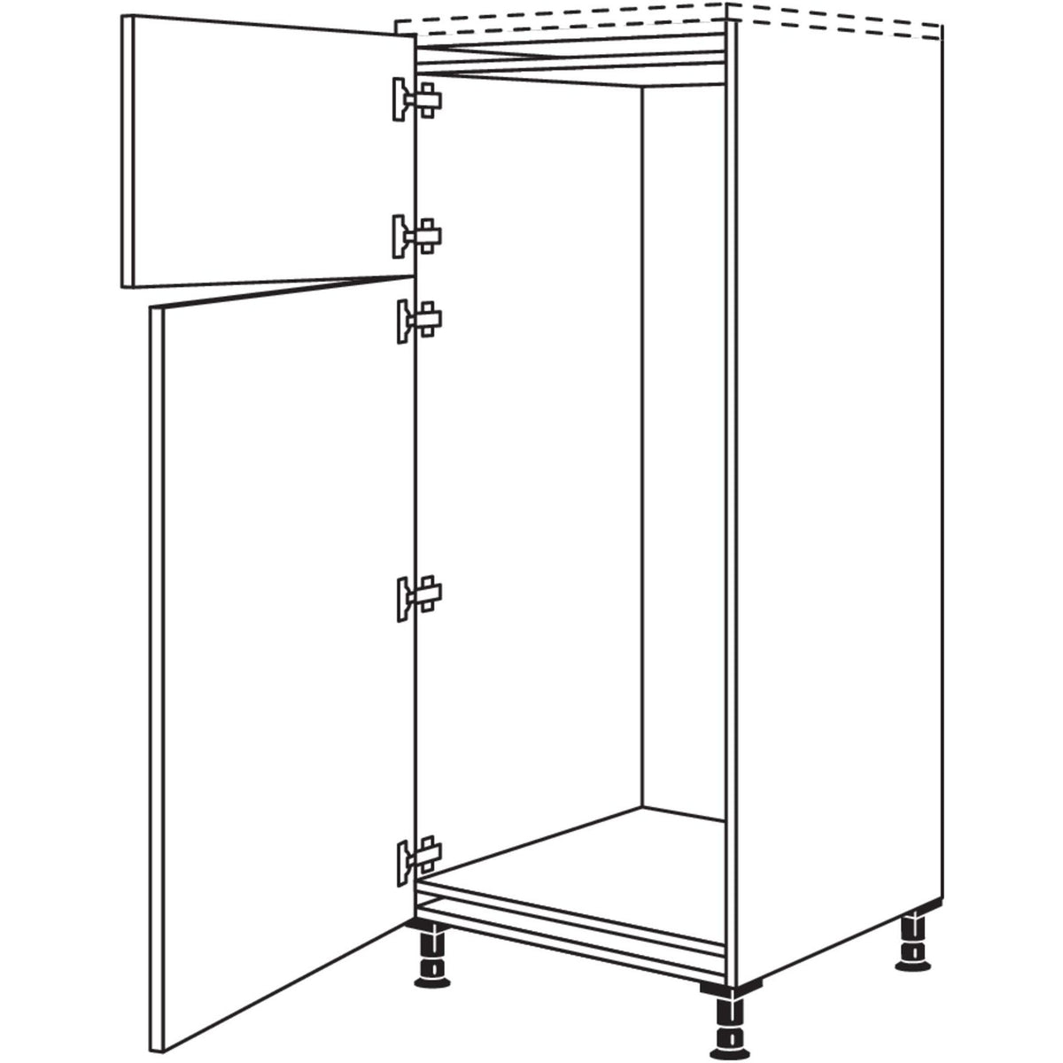 Nobilia XL-Geraete-Umbau Kuehl-Gefrierkombination G145E-X 31784