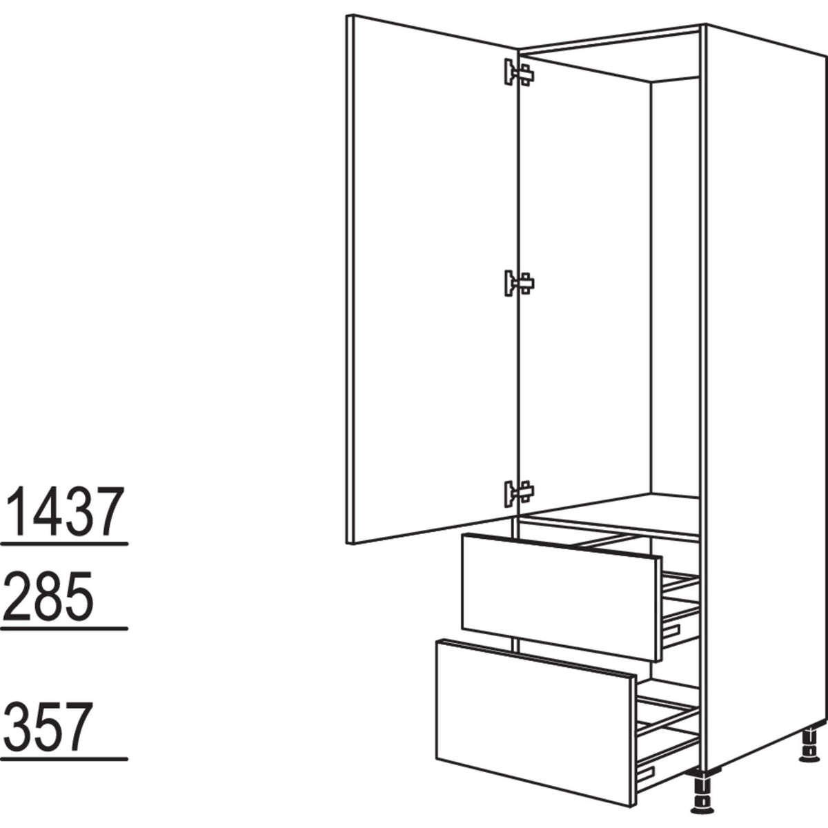 Nobilia XL-Geraete-Umbau Kuehlautomat G1232A-1X 30852
