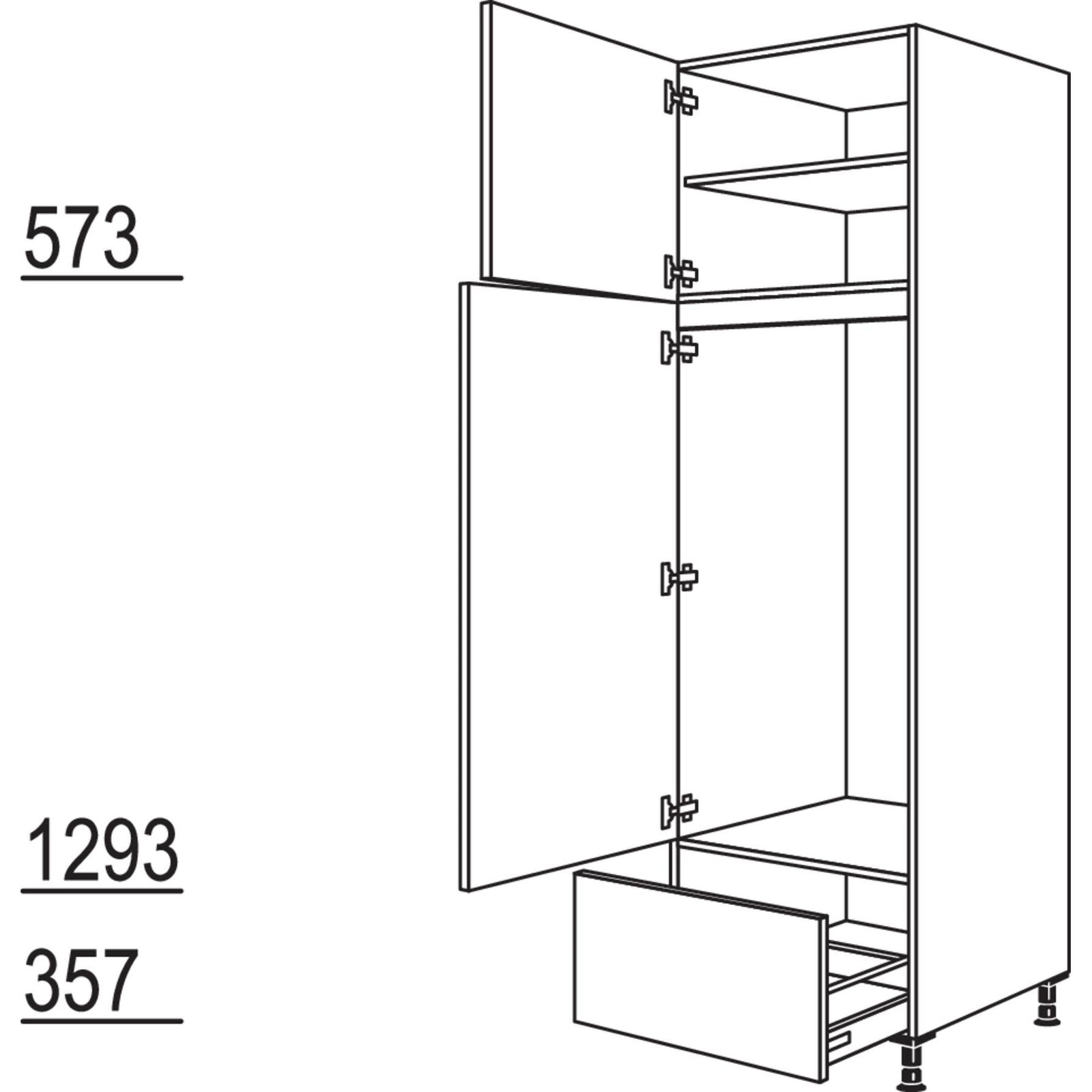 Nobilia XL-Geraete-Umbau Kuehlautomat G123A-3X 53854