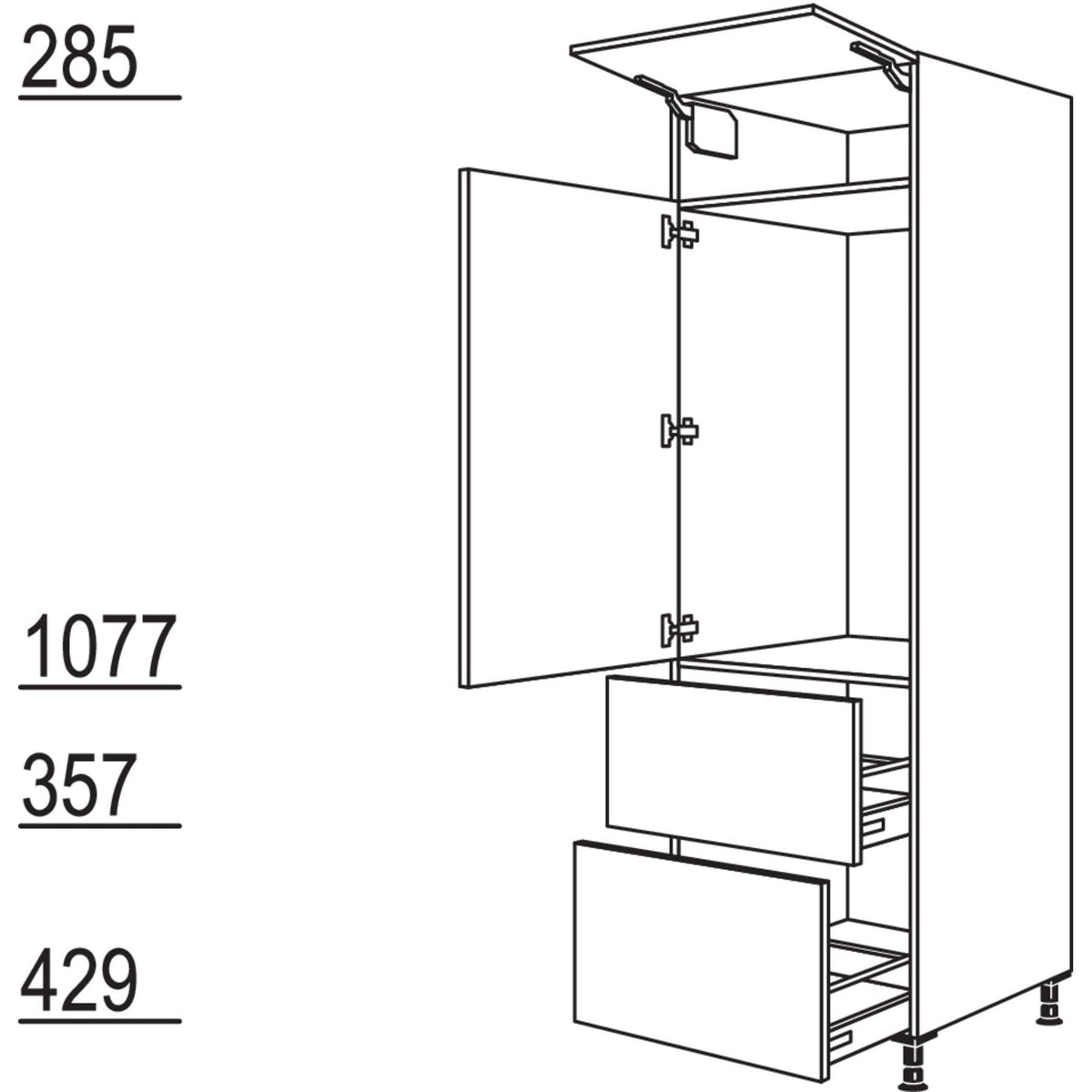 Nobilia XL-Geraete-Umbau Kuehlautomat GD1032A-2X 42845