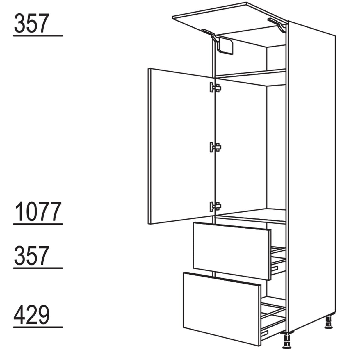 Nobilia XL-Geraete-Umbau Kuehlautomat GD1032A-3X 53845