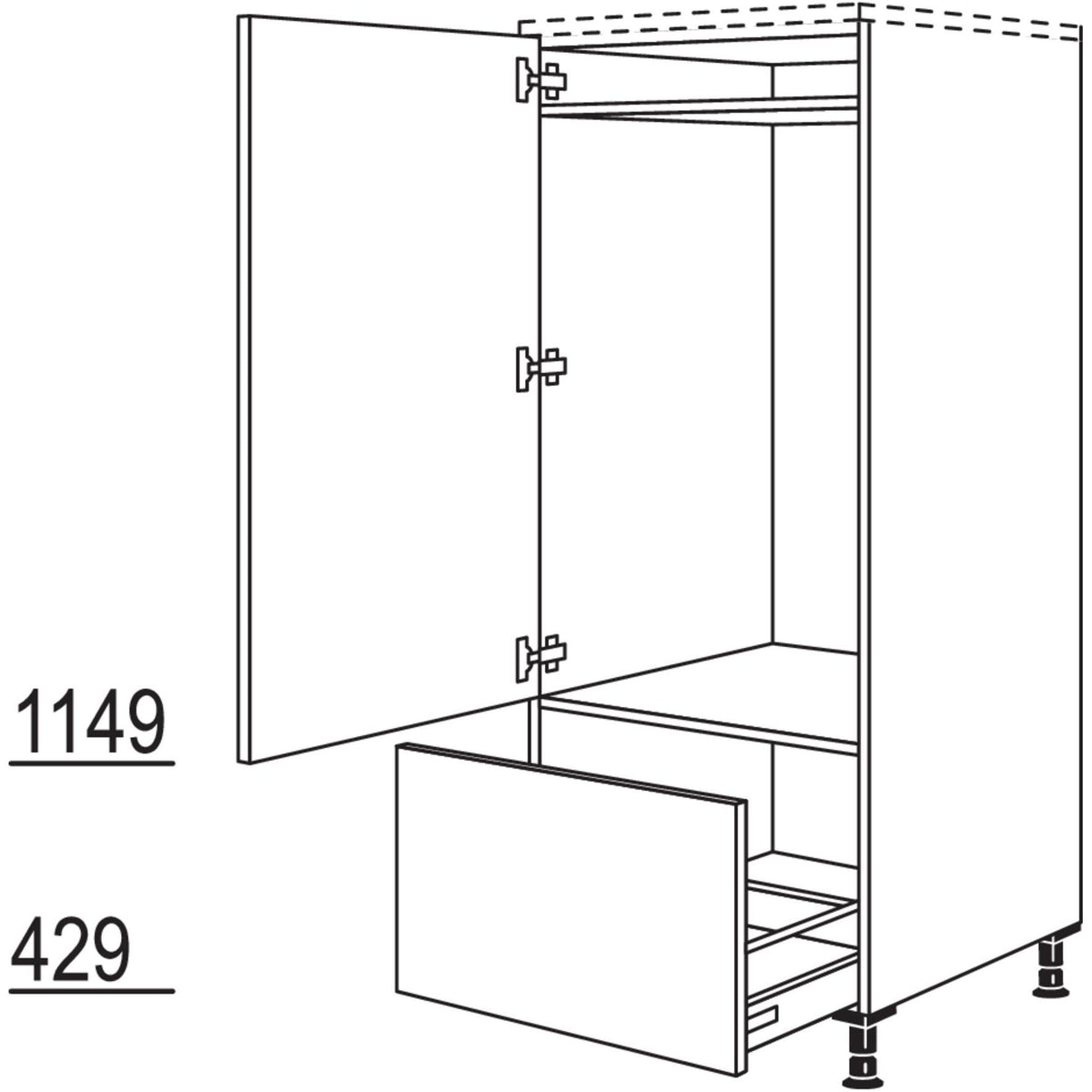 Nobilia XL-Geraete-Umbau Kuehlautomat GD103A-X 34759