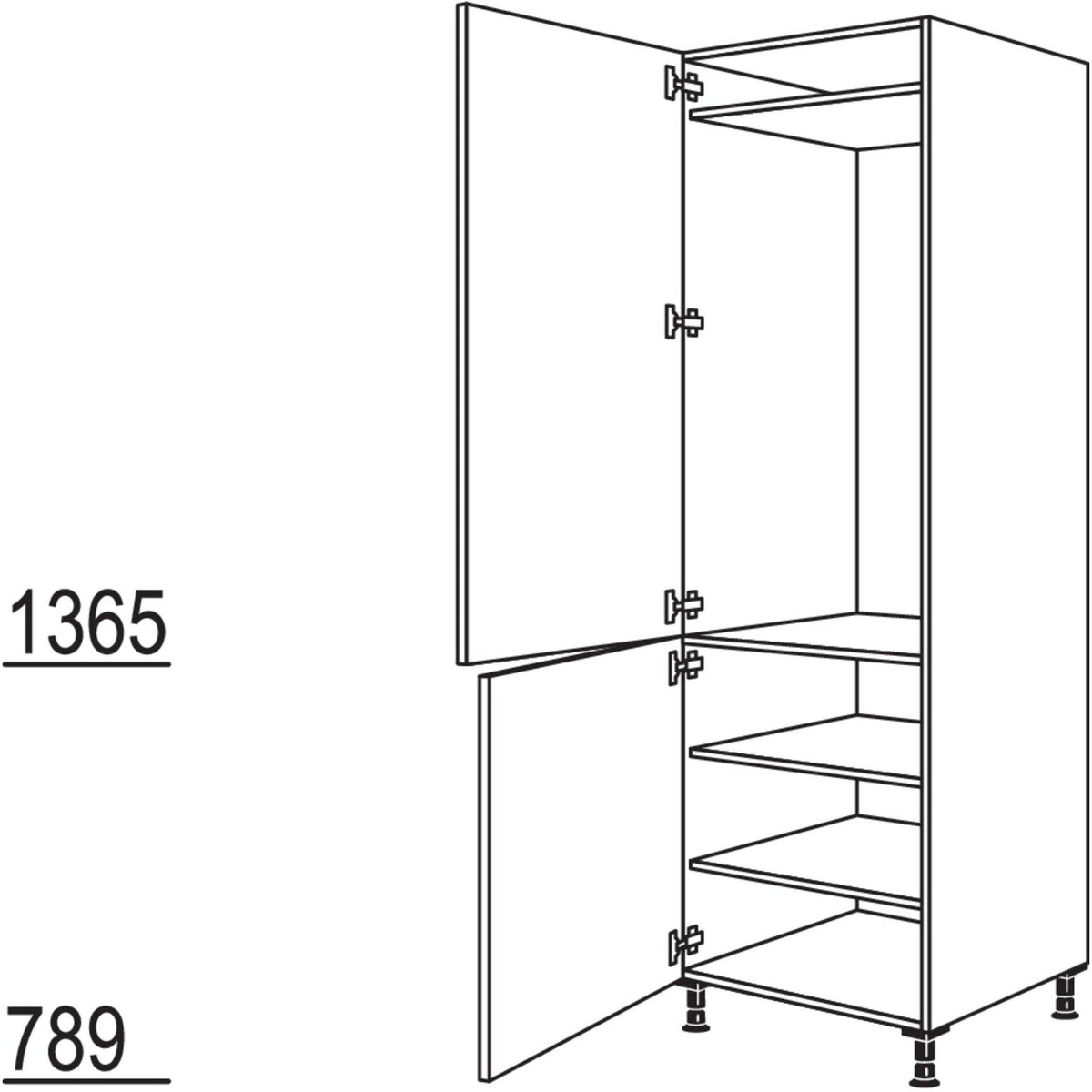 Nobilia XL-Geraete-Umbau Kuehlautomat GD123-2X 40851