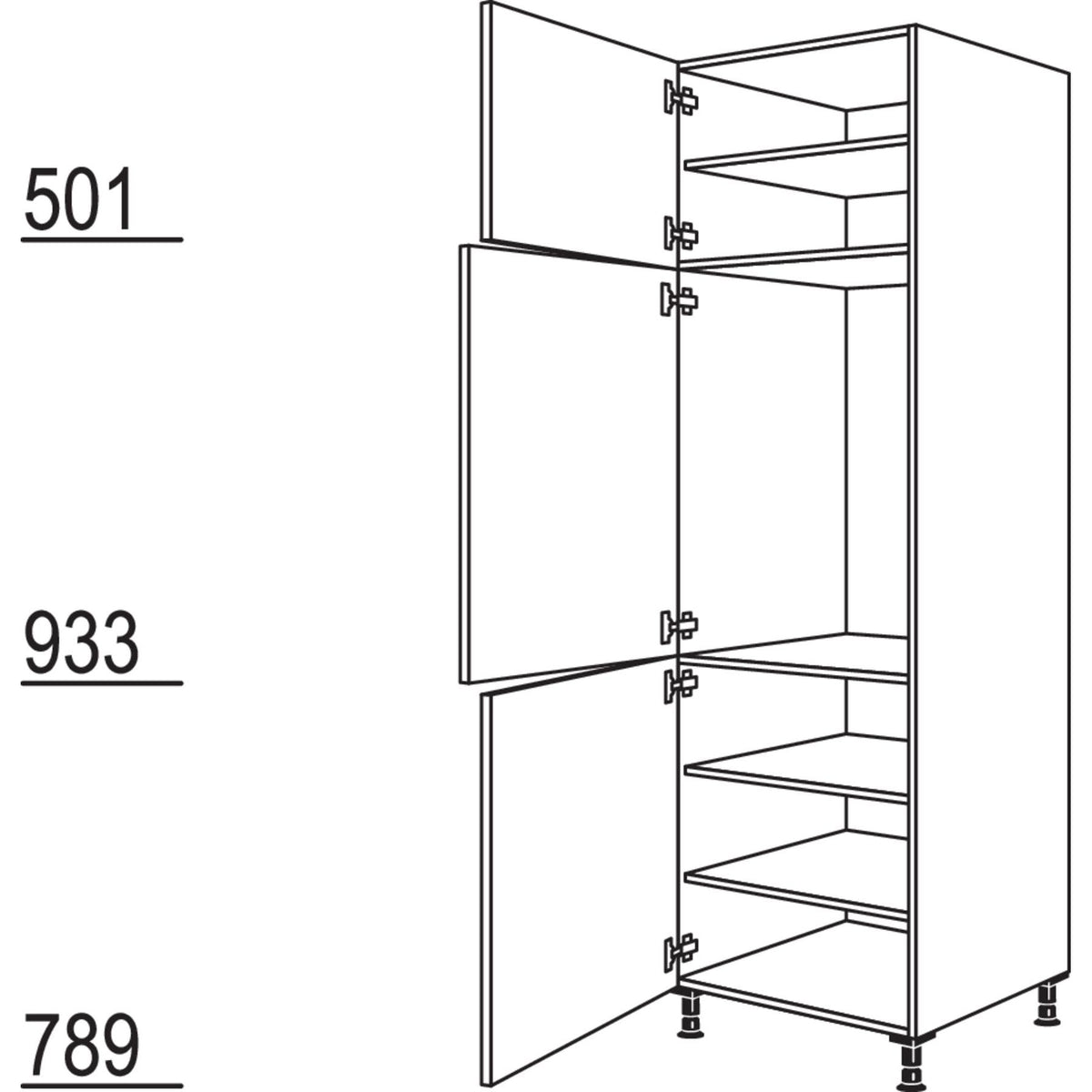 Nobilia XL-Geraete-Umbau Kuehlautomat GD88-3X 53822