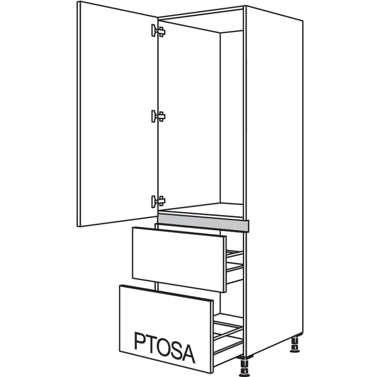 nobilia XL-Geraete-Umbau Kuehlautomat LG1232A-1X 33349