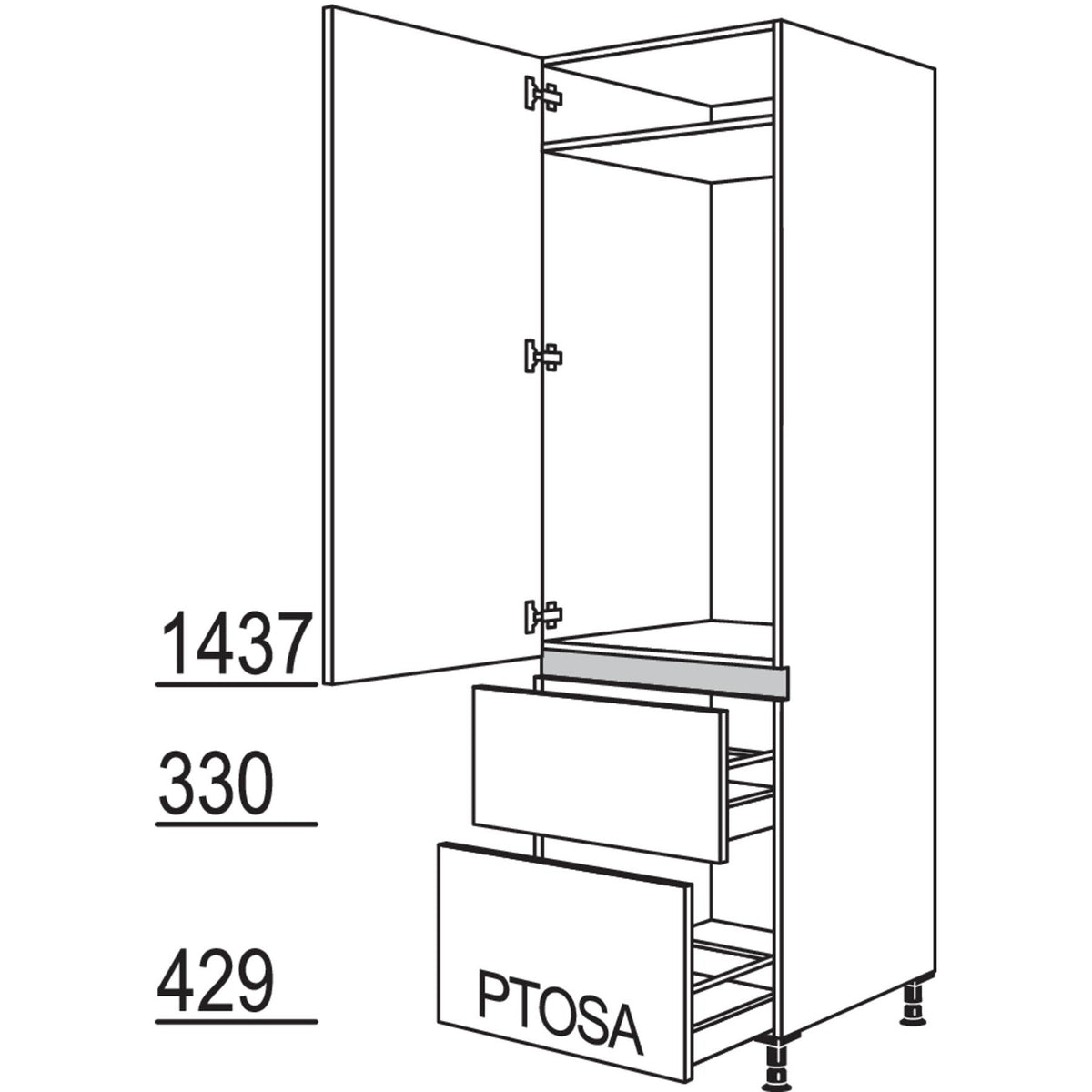 nobilia XL-Geraete-Umbau Kuehlautomat LG1232A-3X 51362