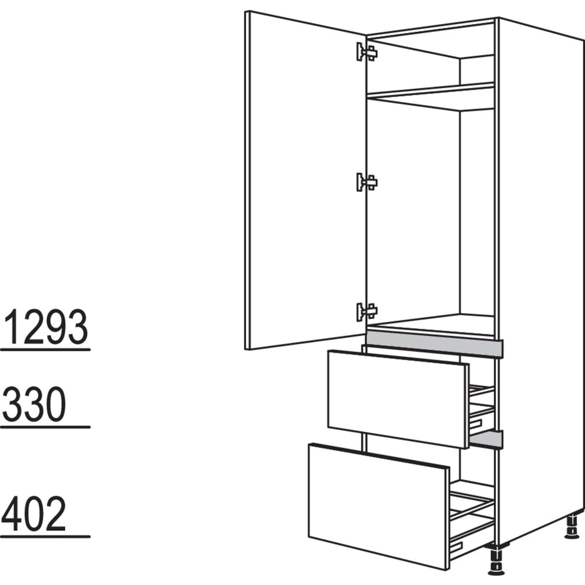 Nobilia XL-Geraete-Umbau Kuehlautomat NG1032A-1X 33353