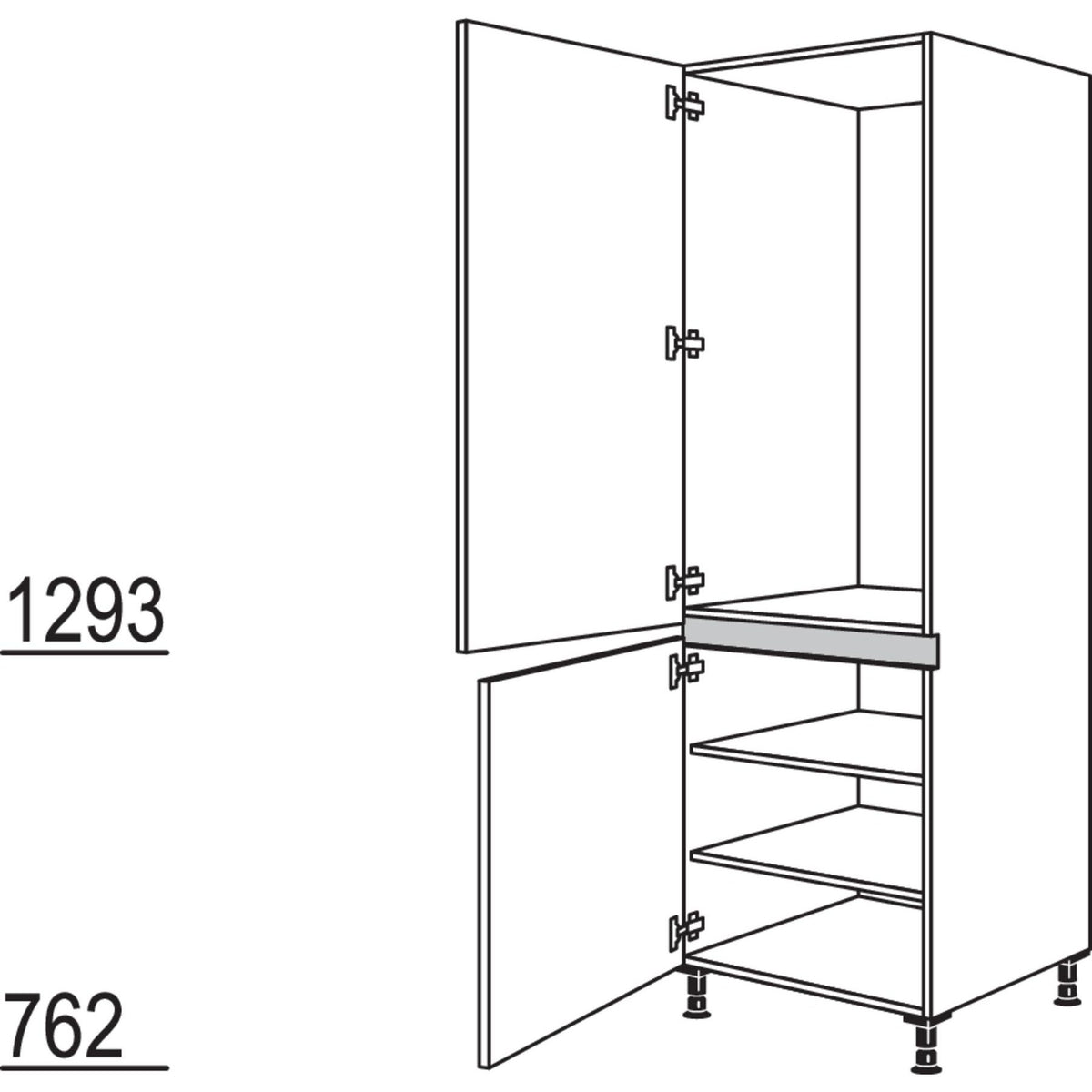 Nobilia XL-Geraete-Umbau Kuehlautomat NG123-1X 33363