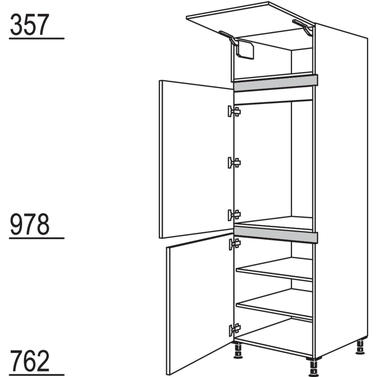 Nobilia XL-Geräte-Umbau Kühlautomat NG88-2X 42331