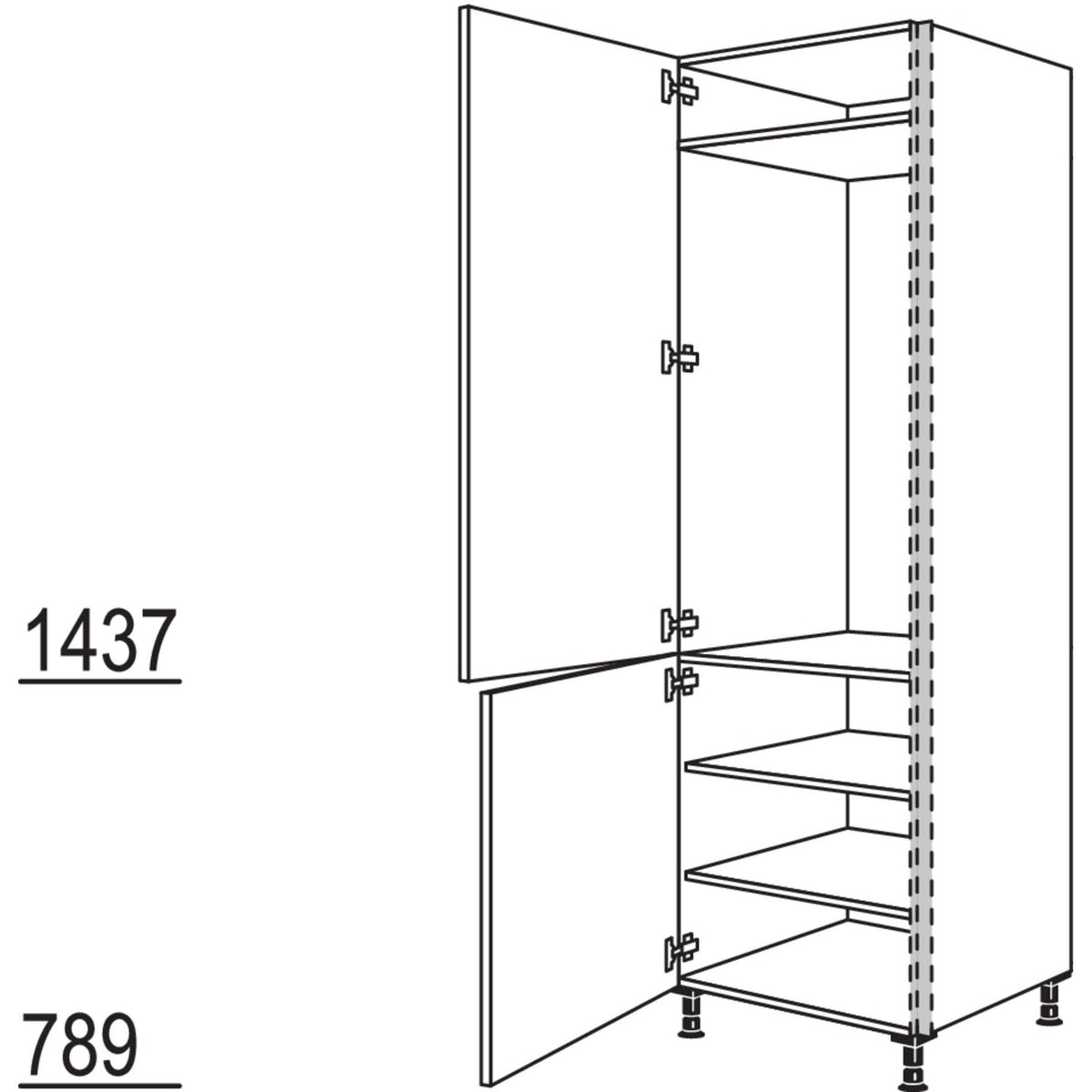 Nobilia XL-Geraete-Umbau Kuehlautomat NGS123-3X 56981