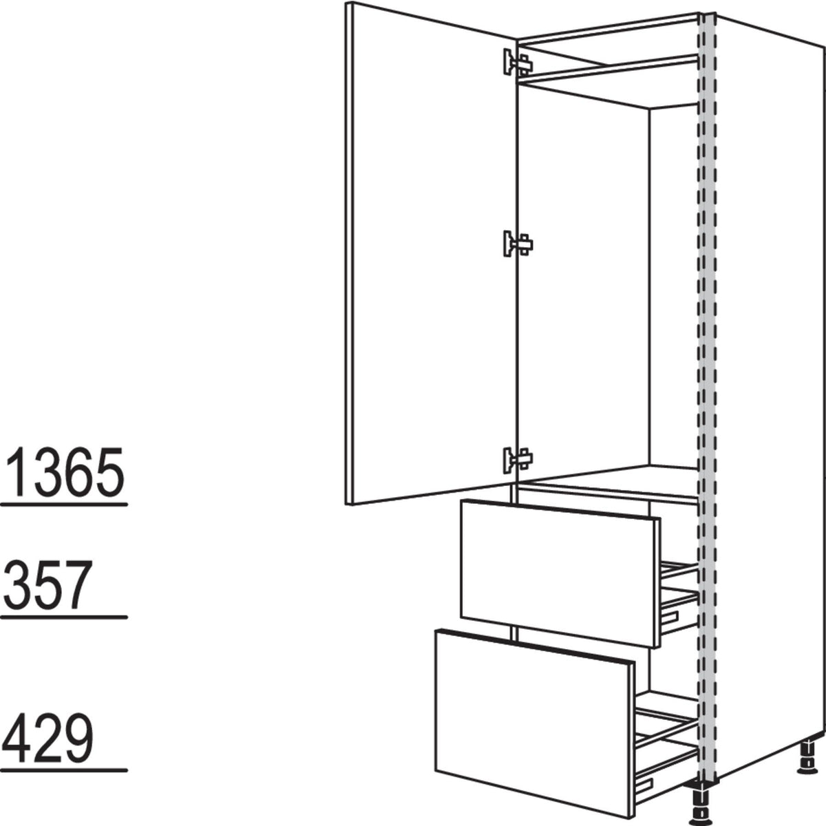 Nobilia XL-Geräte-Umbau Kühlautomat NGS1232A-2X 45982