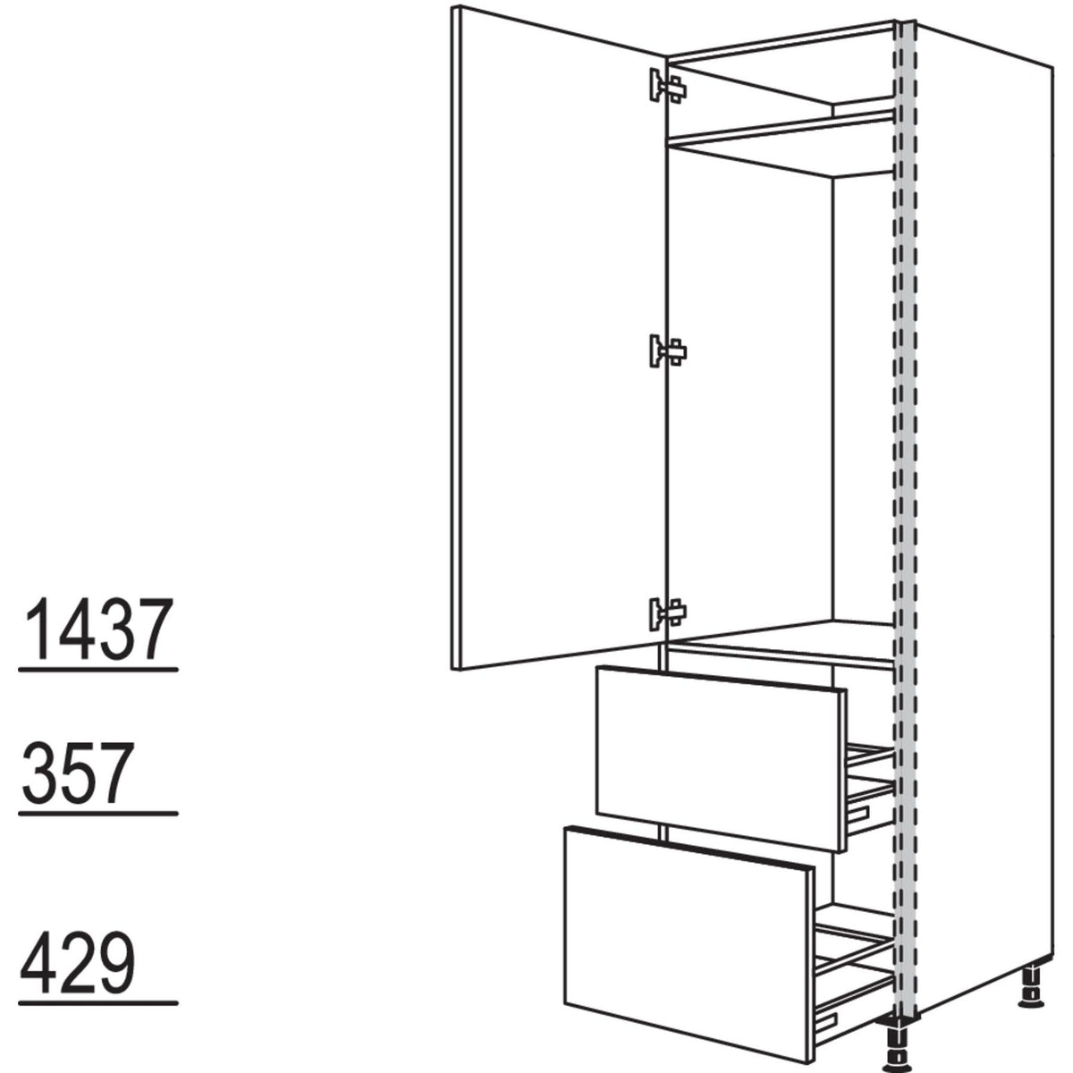 Nobilia XL-Geraete-Umbau Kuehlautomat NGS1232A-3X 56982