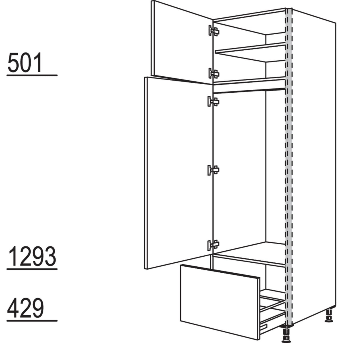 Nobilia XL-Geraete-Umbau Kuehlautomat NGS123A-3X 56983