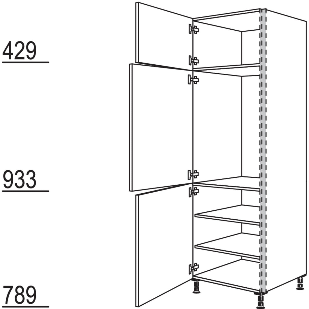 Nobilia XL-Geraete-Umbau Kuehlautomat NGS88-2X 45970